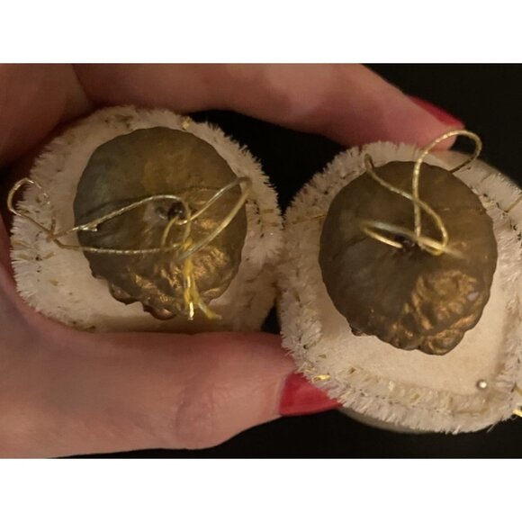 Vintage Satin & Pipe Cleaner Angel Ornaments Lot of 2 MCM Christmas Tree Decor - Picture 6 of 10